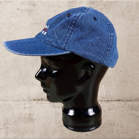 Vintage 90s denim flag tommy jeans hat adjustable - Picture 4 of 10